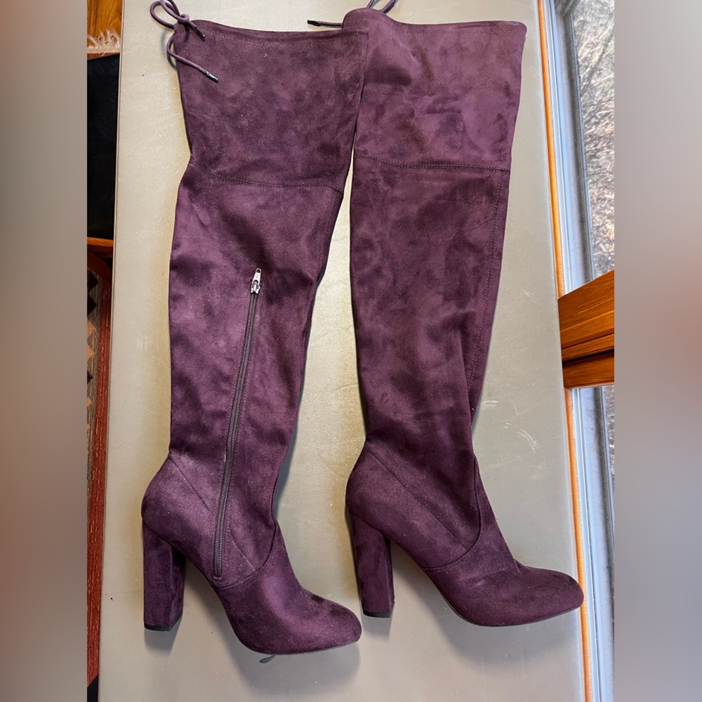 A New Day Purple Suede thigh high boot